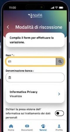 Passaggio 5: Inserisci il nuovo IBAN, schermata del video ufficiale NoiPA