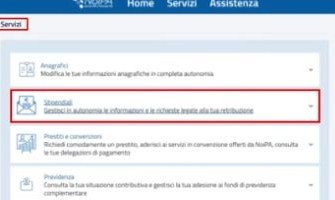 Passaggio 1: Apri il menu Stipendiali, schermata del video ufficiale NoiPA