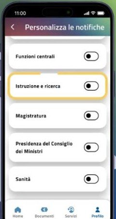 Passaggio 5: Scegli le categorie di interesse, schermata del video ufficiale NoiPA