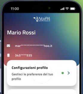 Passaggio 2: Apri Configurazioni profilo, schermata del video ufficiale NoiPA