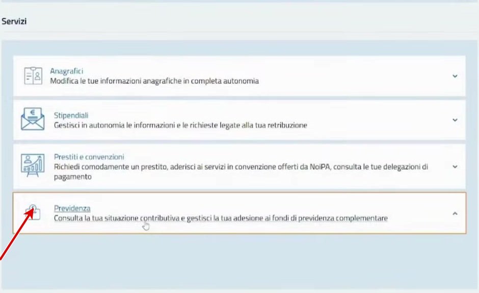 La sezione Previdenza nel tutorial ufficiale di Fondo Espero
